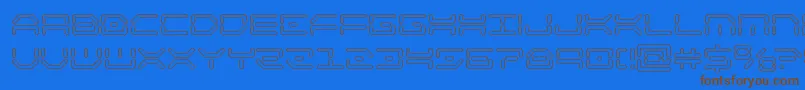 kaylonout Font – Brown Fonts on Blue Background