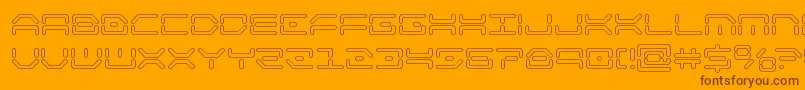 kaylonout Font – Brown Fonts on Orange Background