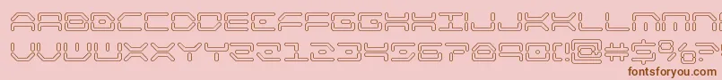 kaylonout Font – Brown Fonts on Pink Background