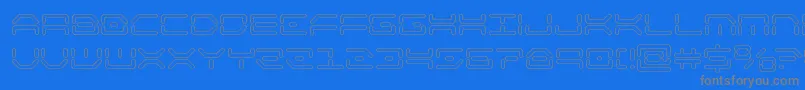 kaylonout Font – Gray Fonts on Blue Background
