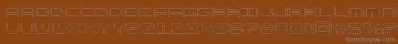 kaylonout Font – Gray Fonts on Brown Background