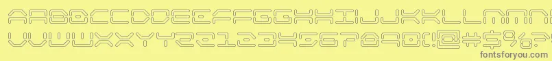kaylonout Font – Gray Fonts on Yellow Background