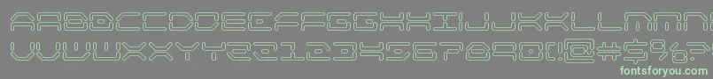 kaylonout Font – Green Fonts on Gray Background