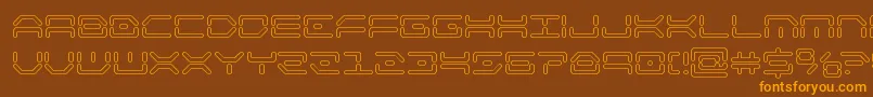 kaylonout Font – Orange Fonts on Brown Background