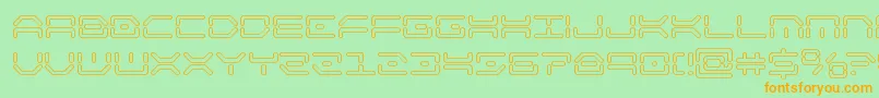 kaylonout Font – Orange Fonts on Green Background