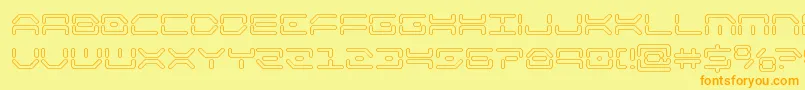 kaylonout Font – Orange Fonts on Yellow Background