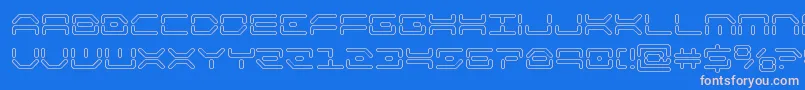 kaylonout Font – Pink Fonts on Blue Background