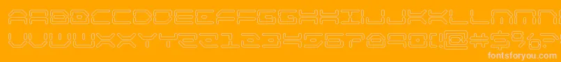 kaylonout Font – Pink Fonts on Orange Background