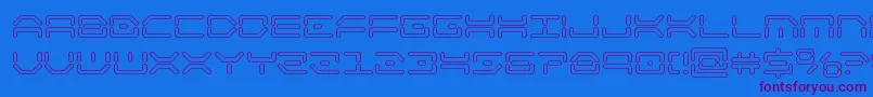 kaylonout Font – Purple Fonts on Blue Background