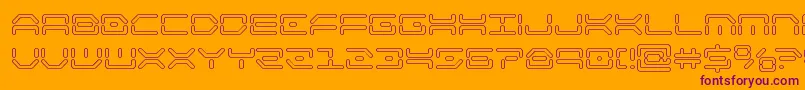 kaylonout Font – Purple Fonts on Orange Background