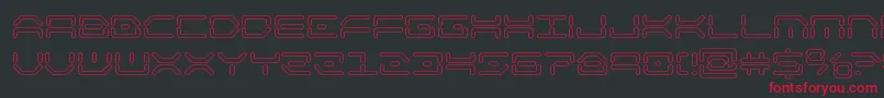kaylonout Font – Red Fonts on Black Background