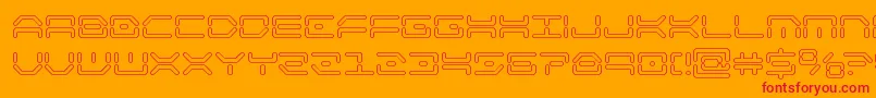 kaylonout Font – Red Fonts on Orange Background