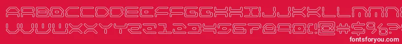 kaylonout-Schriftart – Weiße Schriften auf rotem Hintergrund