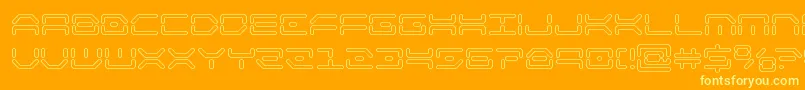kaylonout Font – Yellow Fonts on Orange Background