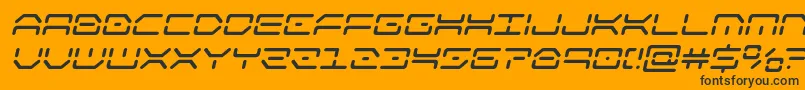 kaylonsemiboldital-Schriftart – Schwarze Schriften auf orangefarbenem Hintergrund