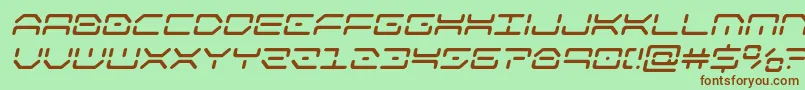 kaylonsemiboldital Font – Brown Fonts on Green Background