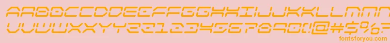 kaylonsemiboldital Font – Orange Fonts on Pink Background