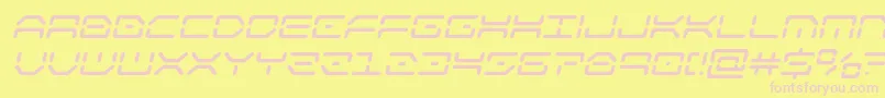 kaylonsemiboldital Font – Pink Fonts on Yellow Background
