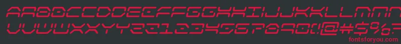 フォントkaylonsemiboldital – 黒い背景に赤い文字