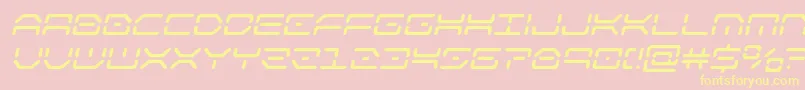 kaylonsemiboldital Font – Yellow Fonts on Pink Background
