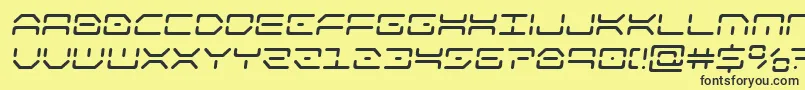 kaylonsemital Font – Black Fonts on Yellow Background