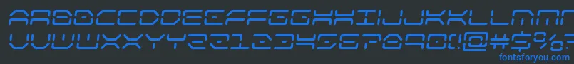 Weitere Informationen zur kaylonsemital-Schriftart kaylonsemital-Schriftart – Blaue Schriften auf schwarzem Hintergrund