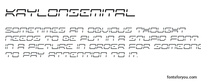 Review of the Kaylonsemital Font