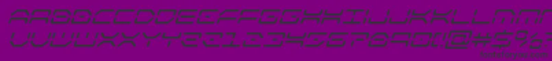 Czcionka kaylonsuperital – czarne czcionki na fioletowym tle