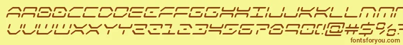 Шрифт kaylonsuperital – коричневые шрифты на жёлтом фоне