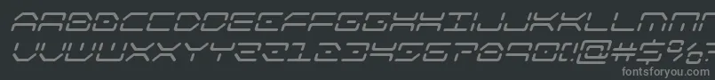 フォントkaylonsuperital – 黒い背景に灰色の文字
