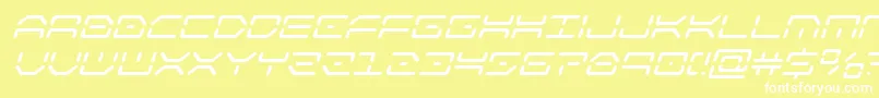 kaylonsuperital Font – White Fonts on Yellow Background