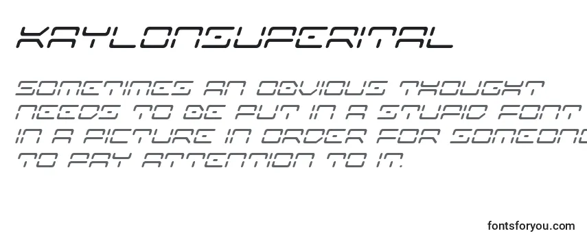Review of the Kaylonsuperital Font