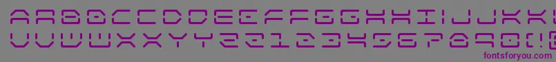 フォントkaylontitle – 紫色のフォント、灰色の背景