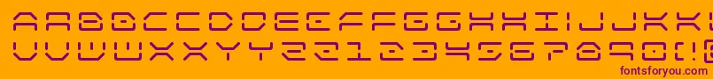 kaylontitle-Schriftart – Violette Schriften auf orangefarbenem Hintergrund