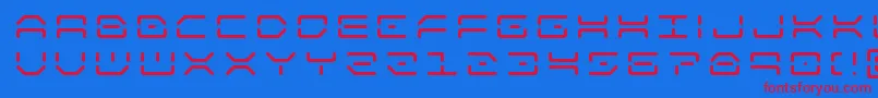 kaylontitle Font – Red Fonts on Blue Background