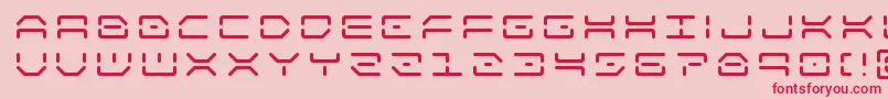 フォントkaylontitle – ピンクの背景に赤い文字