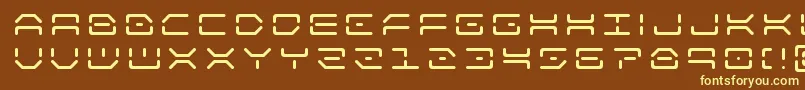 kaylontitle-fontti – keltaiset fontit ruskealla taustalla