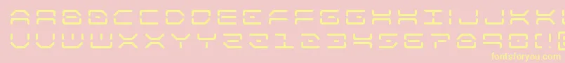 Fonte kaylontitle – fontes amarelas em um fundo rosa