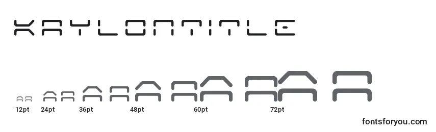 Kaylontitle Font Sizes