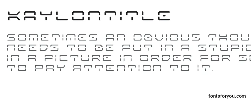 Обзор шрифта Kaylontitle