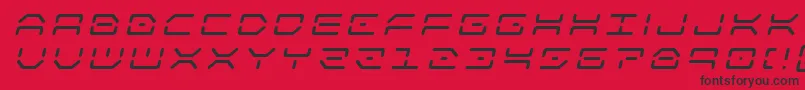 kaylontitleital Font – Black Fonts on Red Background