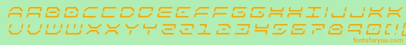 kaylontitleital Font – Orange Fonts on Green Background