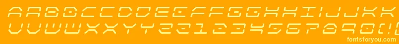 kaylontitleital Font – Yellow Fonts on Orange Background