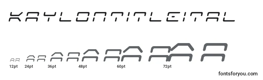 Kaylontitleital Font Sizes