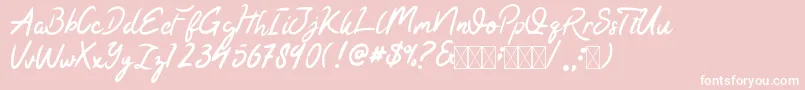 Kaysan Signature Font – White Fonts on Pink Background