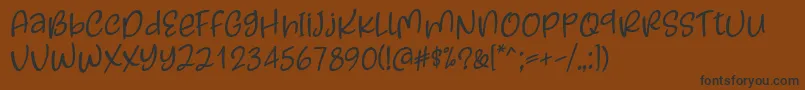 Police Kayskew October Eleven Font by Situjuh 7NTypes – polices noires sur fond brun