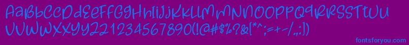 Kayskew October Eleven Font by Situjuh 7NTypes Font – Blue Fonts on Purple Background