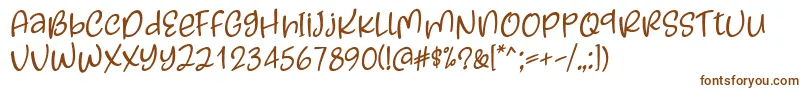 フォントKayskew October Eleven Font by Situjuh 7NTypes – 白い背景に茶色のフォント