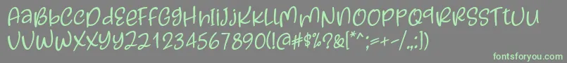 Kayskew October Eleven Font by Situjuh 7NTypes Font – Green Fonts on Gray Background