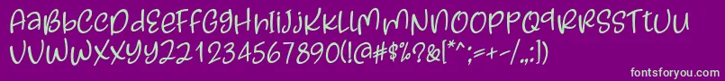 fuente Kayskew October Eleven Font by Situjuh 7NTypes – Fuentes Verdes Sobre Fondo Morado